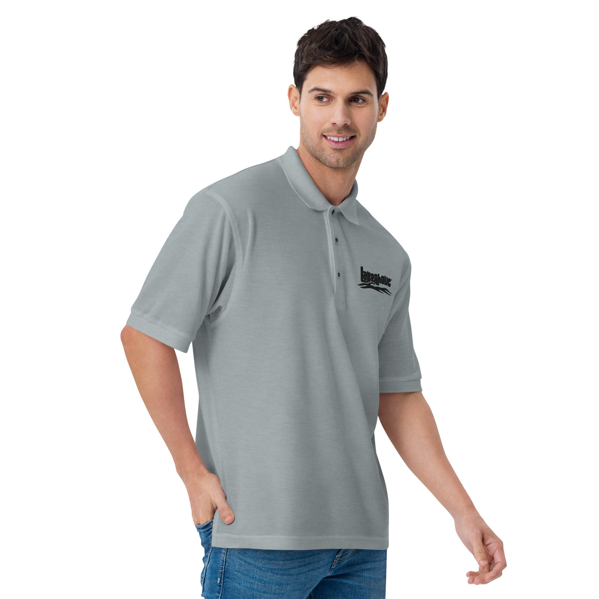 Lakeaholic Men's Premium Polo