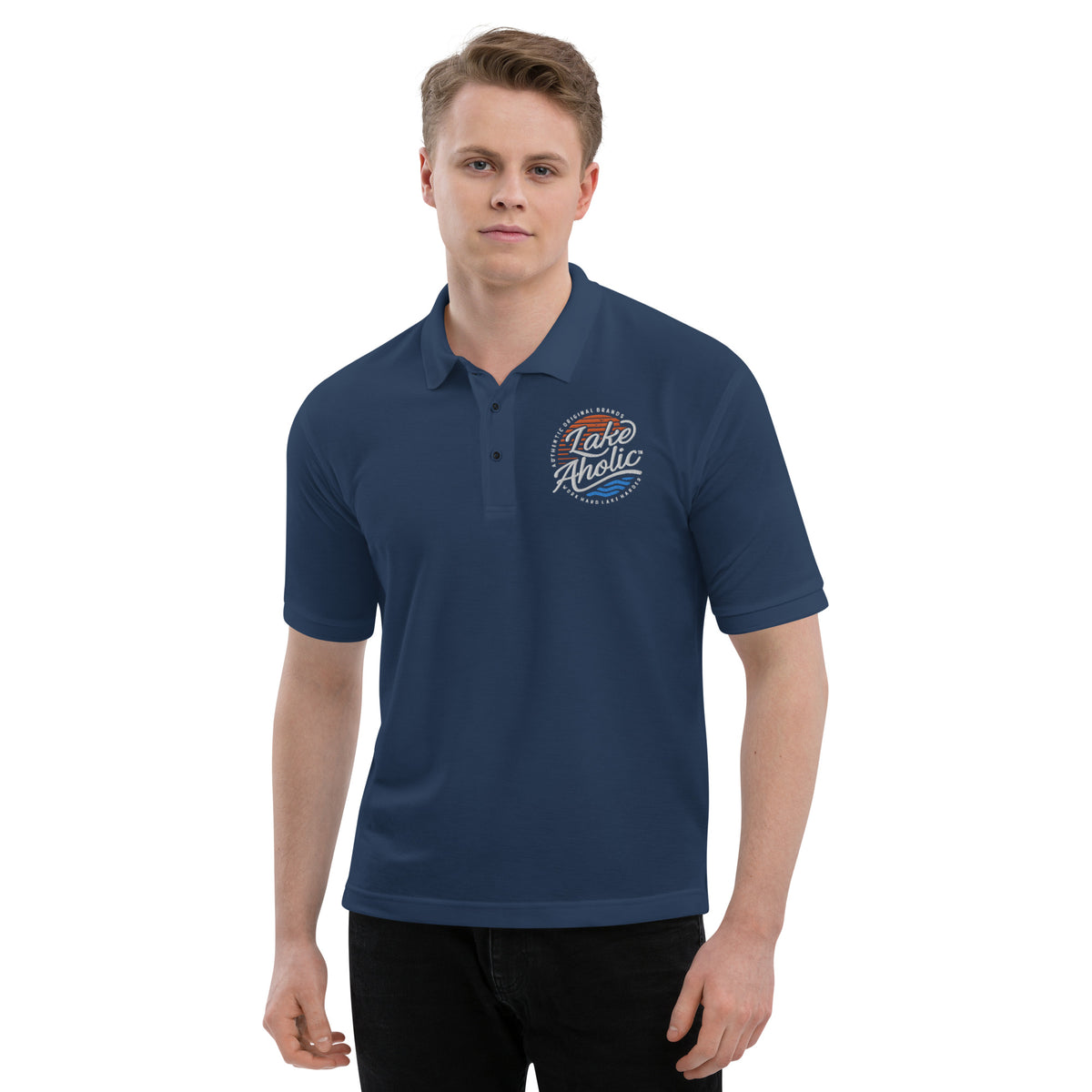 Lakeaholic Men's Premium Polo