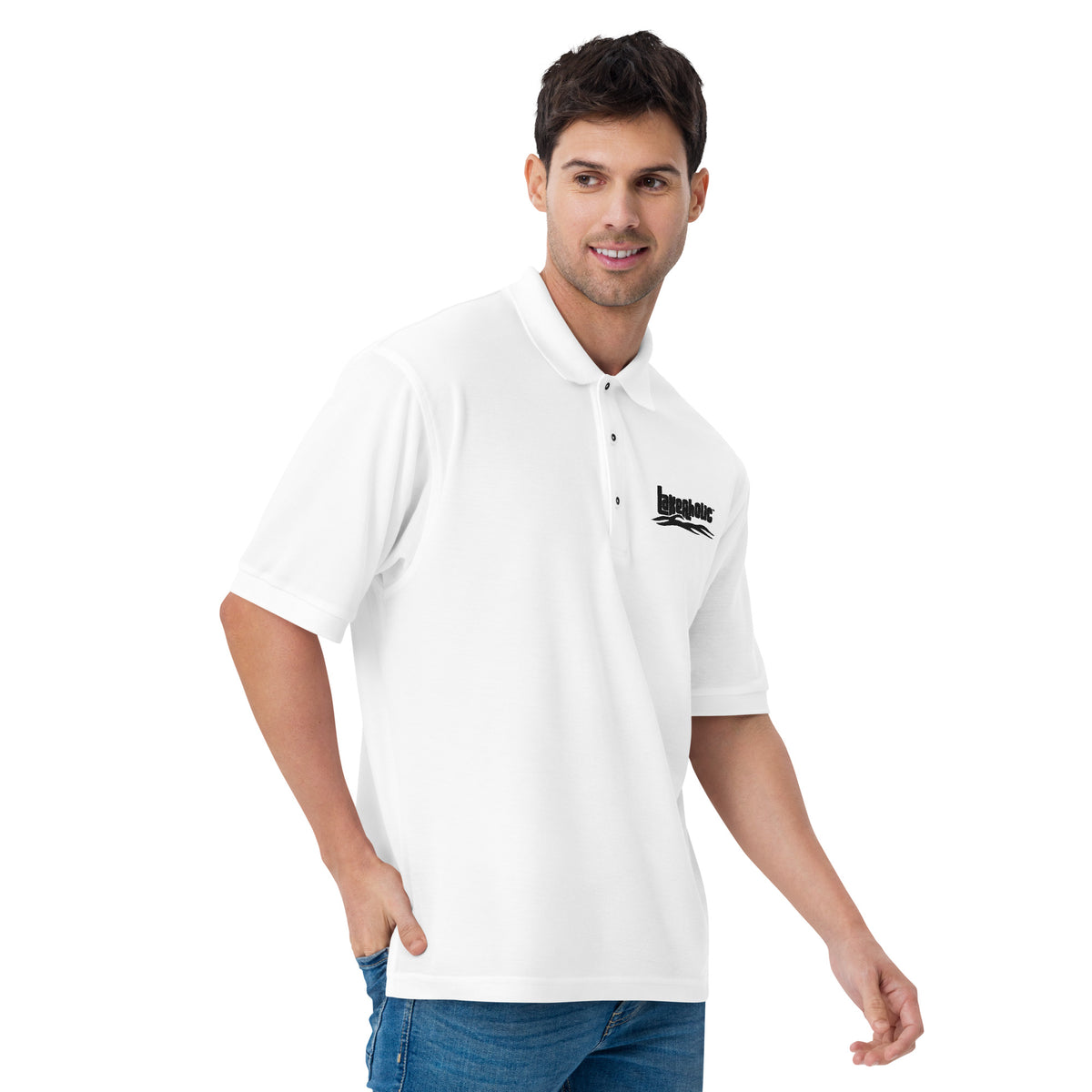 Lakeaholic Men's Premium Polo