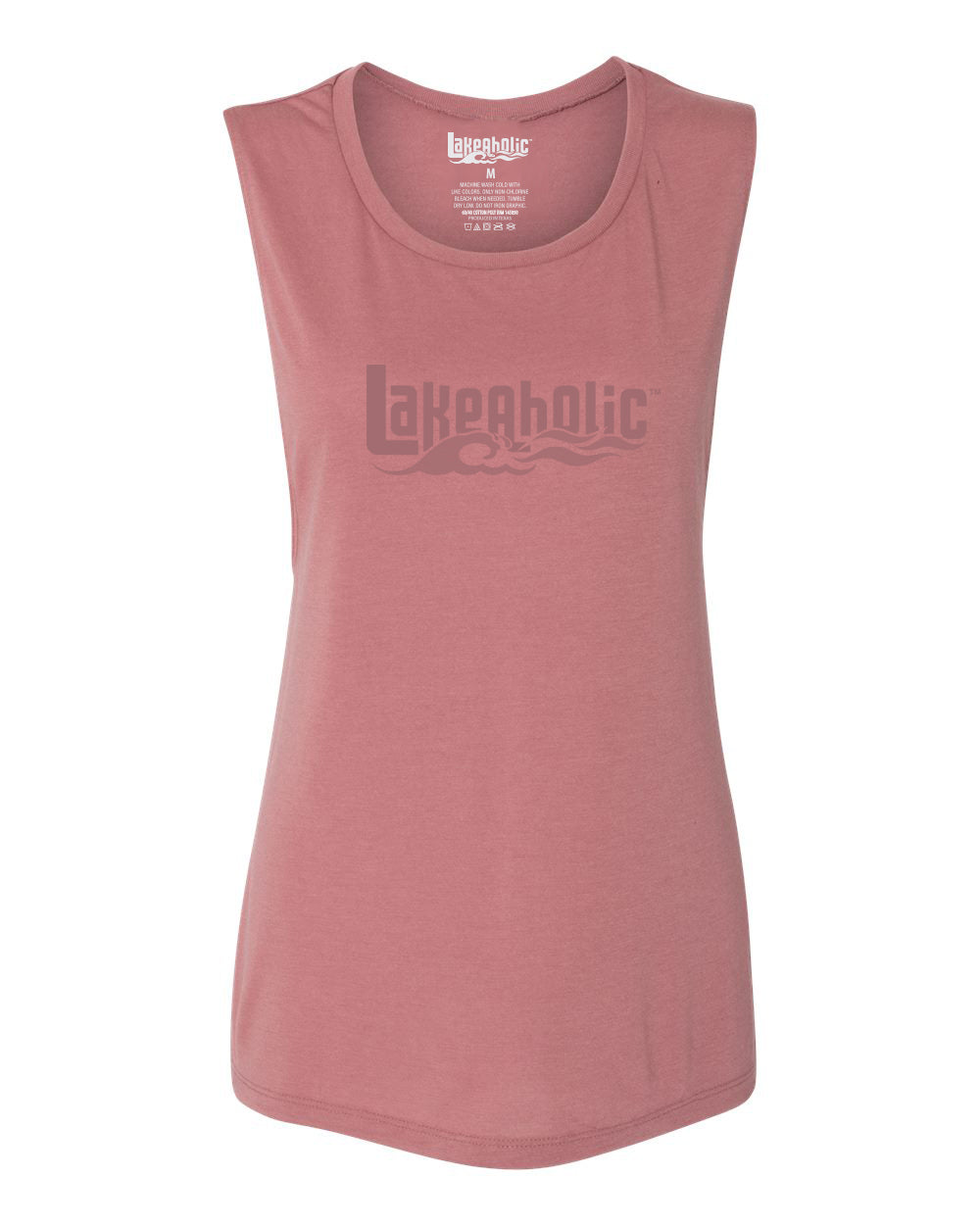 Lakeaholic tonal logo muscle tank - lakeaholic